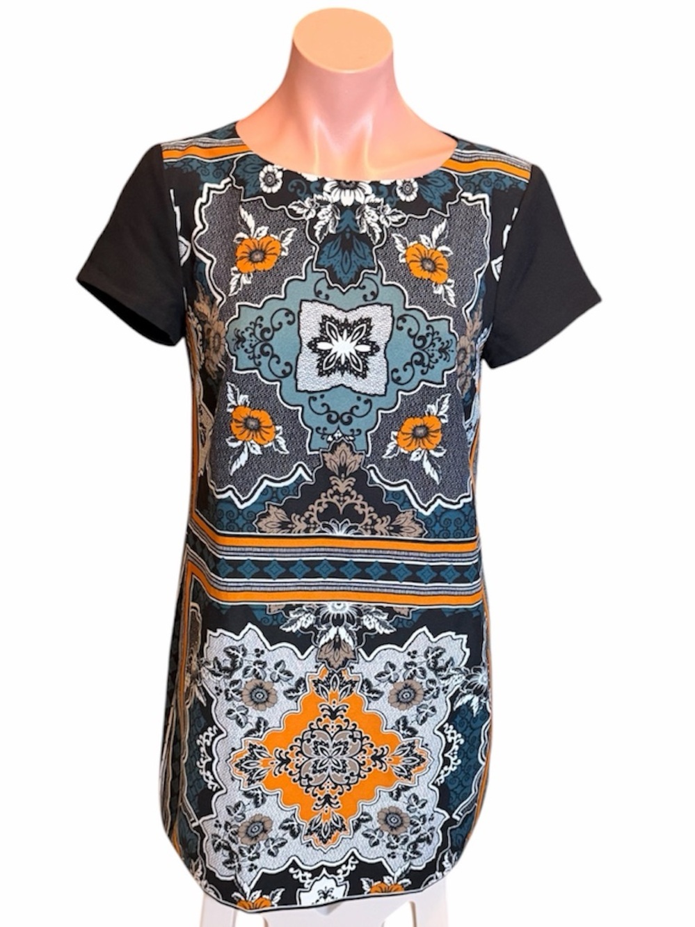 Banana Republic cap sleeve printed dress size 4Petite NWT